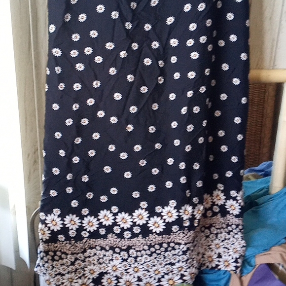 ***** SALE  5/$30  SheIn Maxi Dress Black with Floral design - Picture 2 of 4